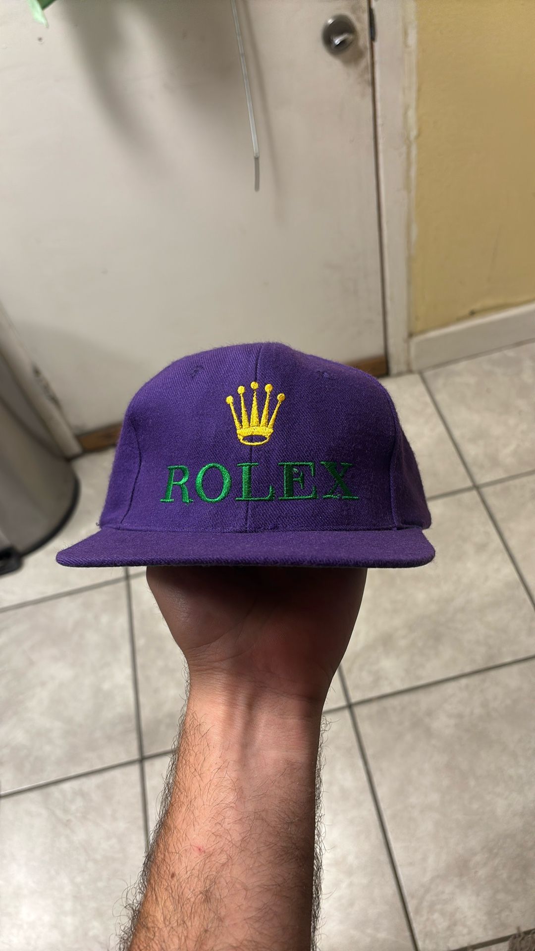 Rolex Snapback Flat Brim, Vintage Hat