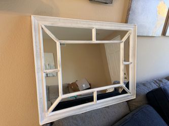 Farmhouse window style mirror