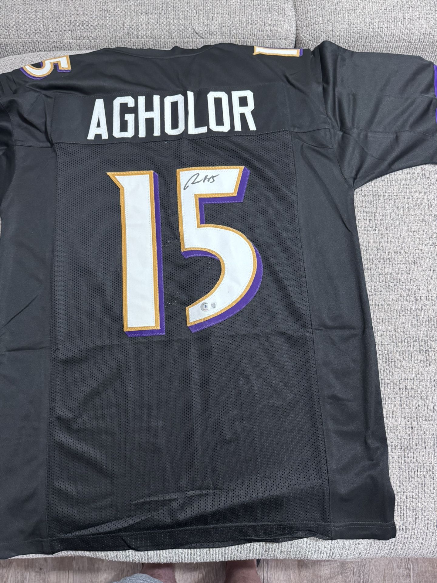 Nelson Agholor Signed Autograph Custom Jersey - Beckett Coa - Baltimore Ravems
