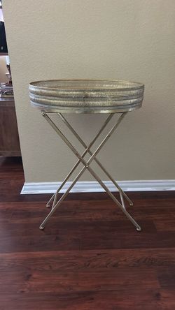 Foldable Mirrored Side Table