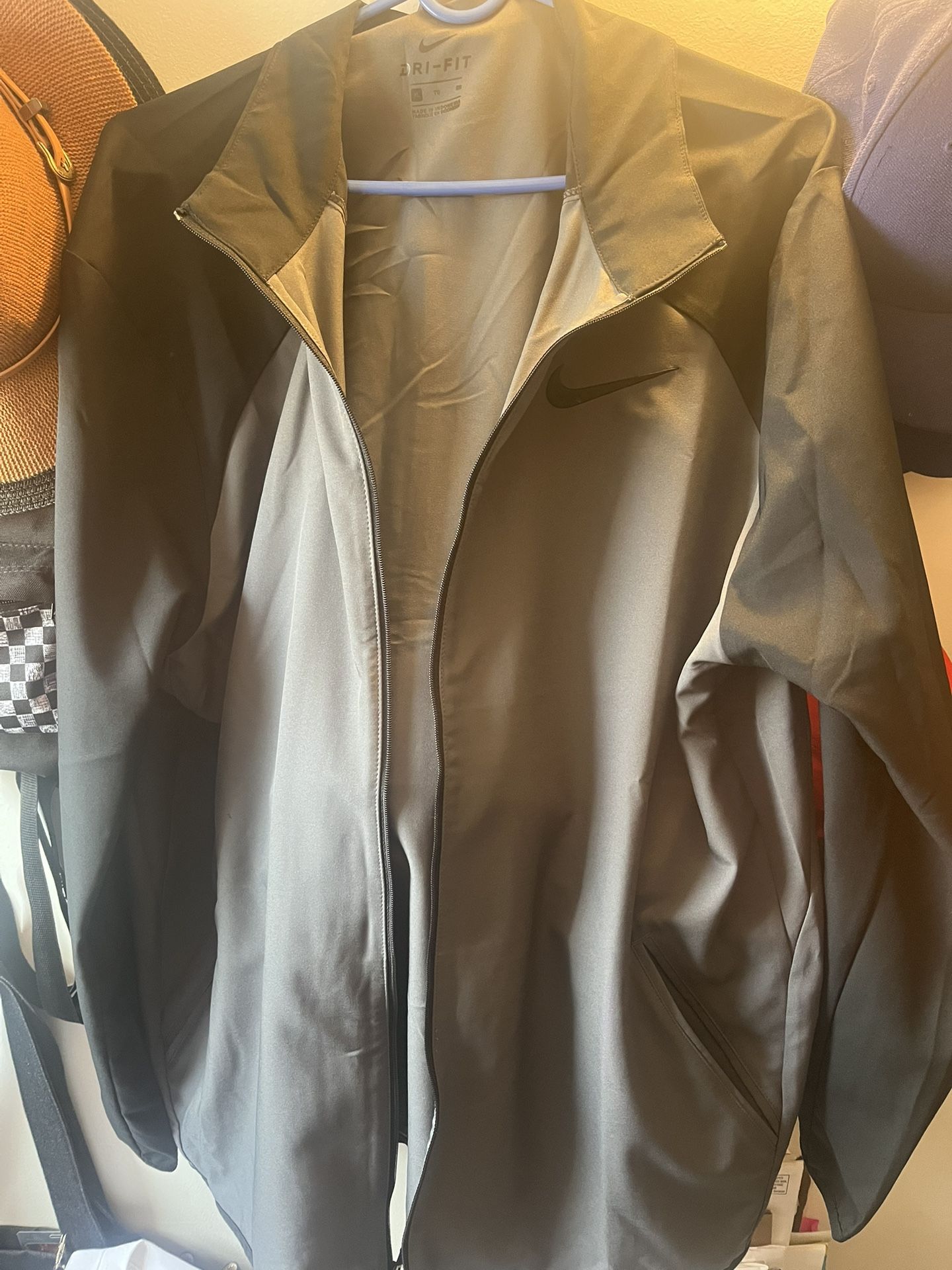 Grey N Black Nike Windbreaker