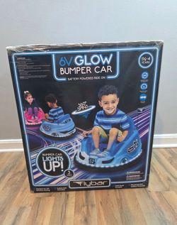 Flybar 6V Glow Bumper Car Battery Powered Ride-On Toy with LED Lights (Ages 1.5–4)