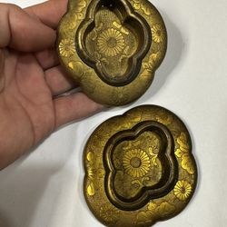 Edo Period Japanese Hikite Door Pull Handles with gilt Coating 1(contact info removed)