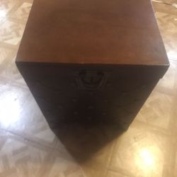 Brown Wooden Ottoman 