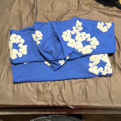 blue denim tear hoodie xl