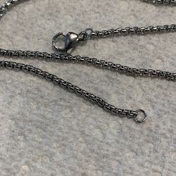 24 Inch Stainless Steel Necklace, Lobster Claw Clasp, Unique Chain Links