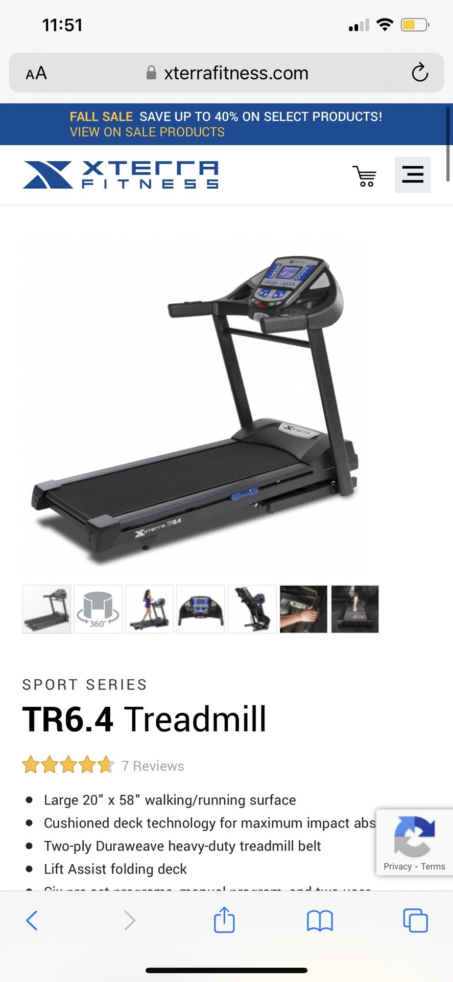XTERRA TR6.4 Folding Treadmill !'