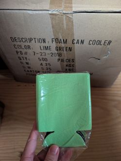 500 Neon Green Koozies