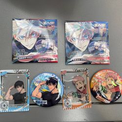 jujutsu kaisen yuji itadori and toji fushiguro pins