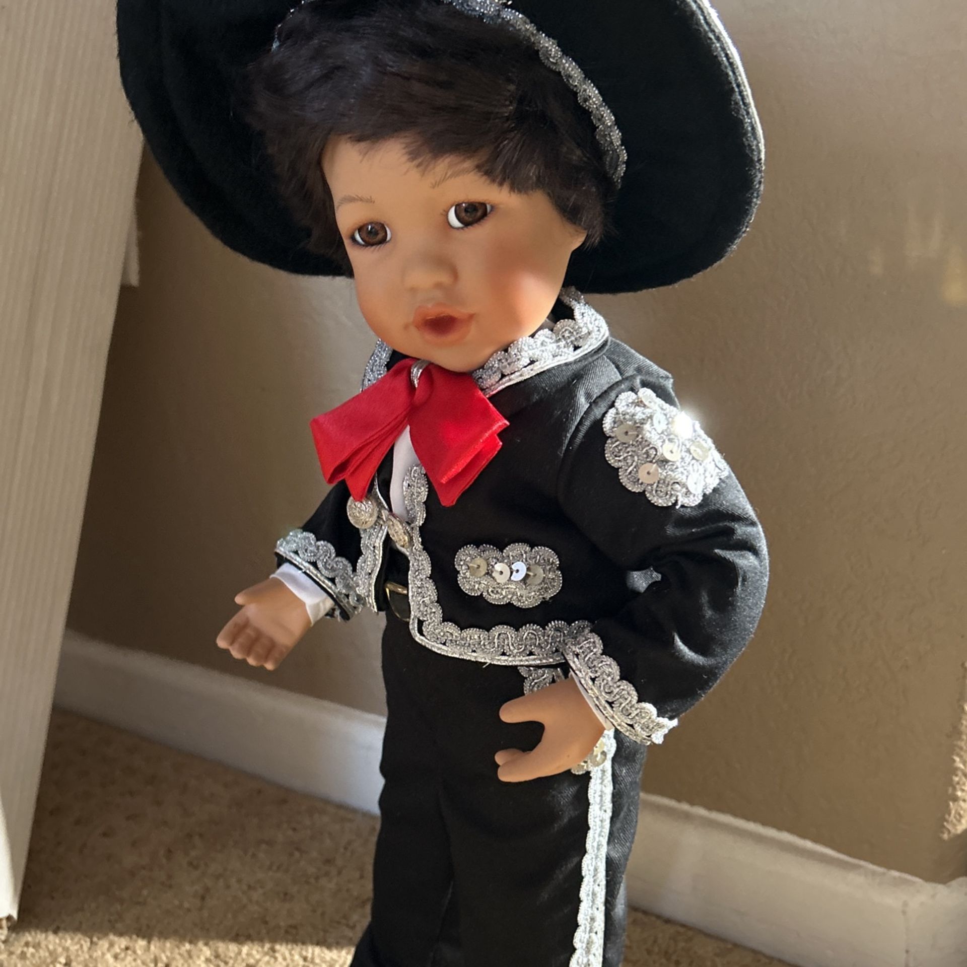 Vintage Mexican Porcelain Doll (Charro)brand New