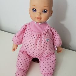 Zapf Creation Baby Born Doll plush plastic head & hands pink hearts MGA toy girl
