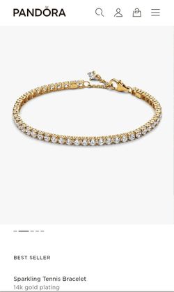 Pandora Gold Plated Tennis Bracelet
