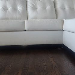 Cross Sectional Faux Leather Sofa For $700