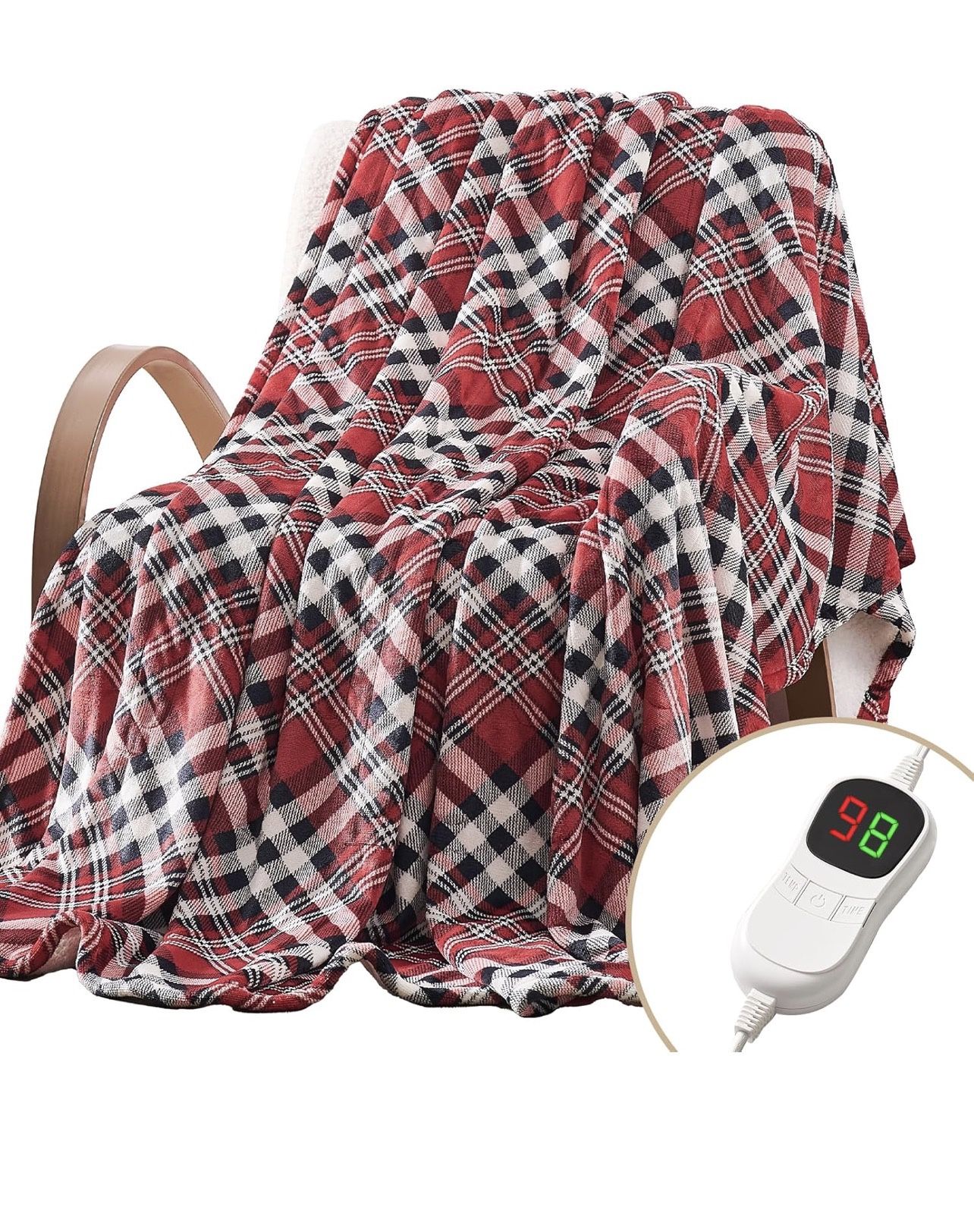 Brandnew Electric Blanket Heated Full Size - 72“x84“ Ultra Soft Cozy Flannel Heating Blanket with 10 Fast Heat Levels 8 Hours Auto Off Over-Heated Pr