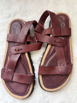 Free People Leather Strap Sandals