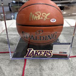 Lakers Magic Johnson Autographed Basket Ball