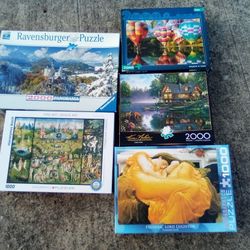 Lot Of 5 Jigsaw Puzzles 11.00