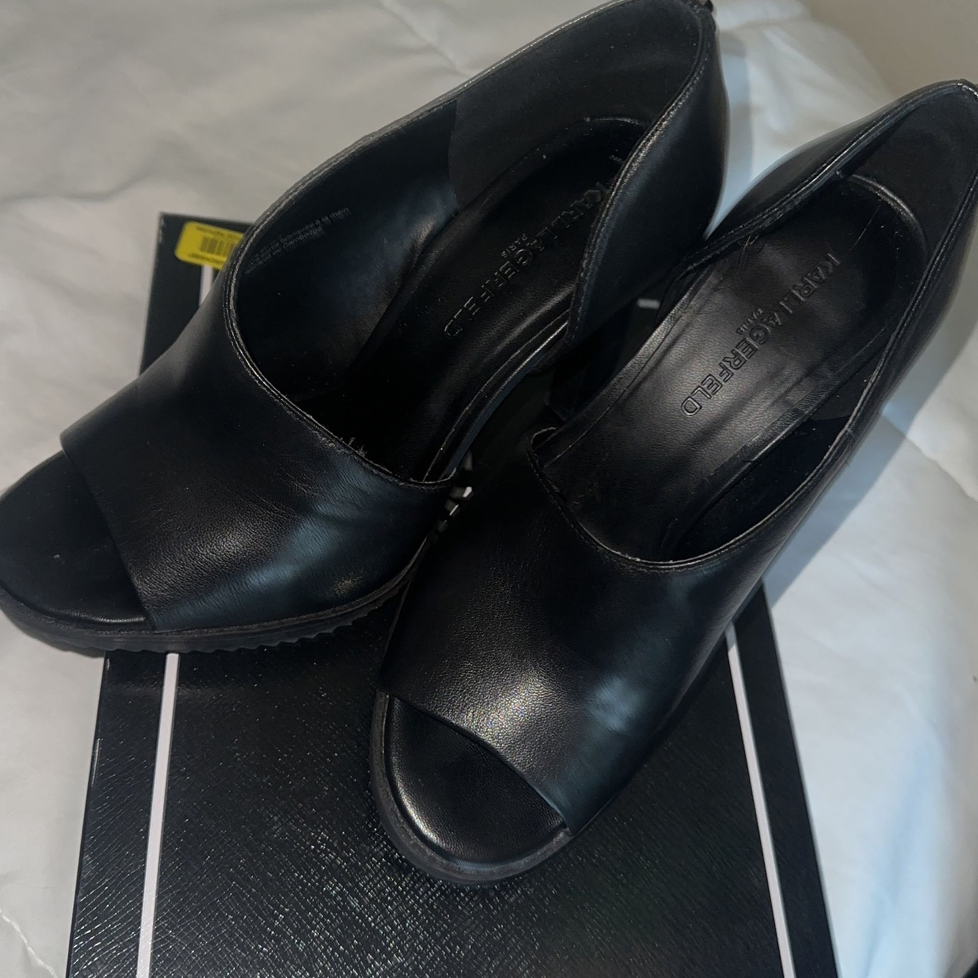Black Leather Heels 