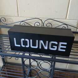 Vintage Lounge Bar Metal Lighted Sign Man Cave 16"x6"