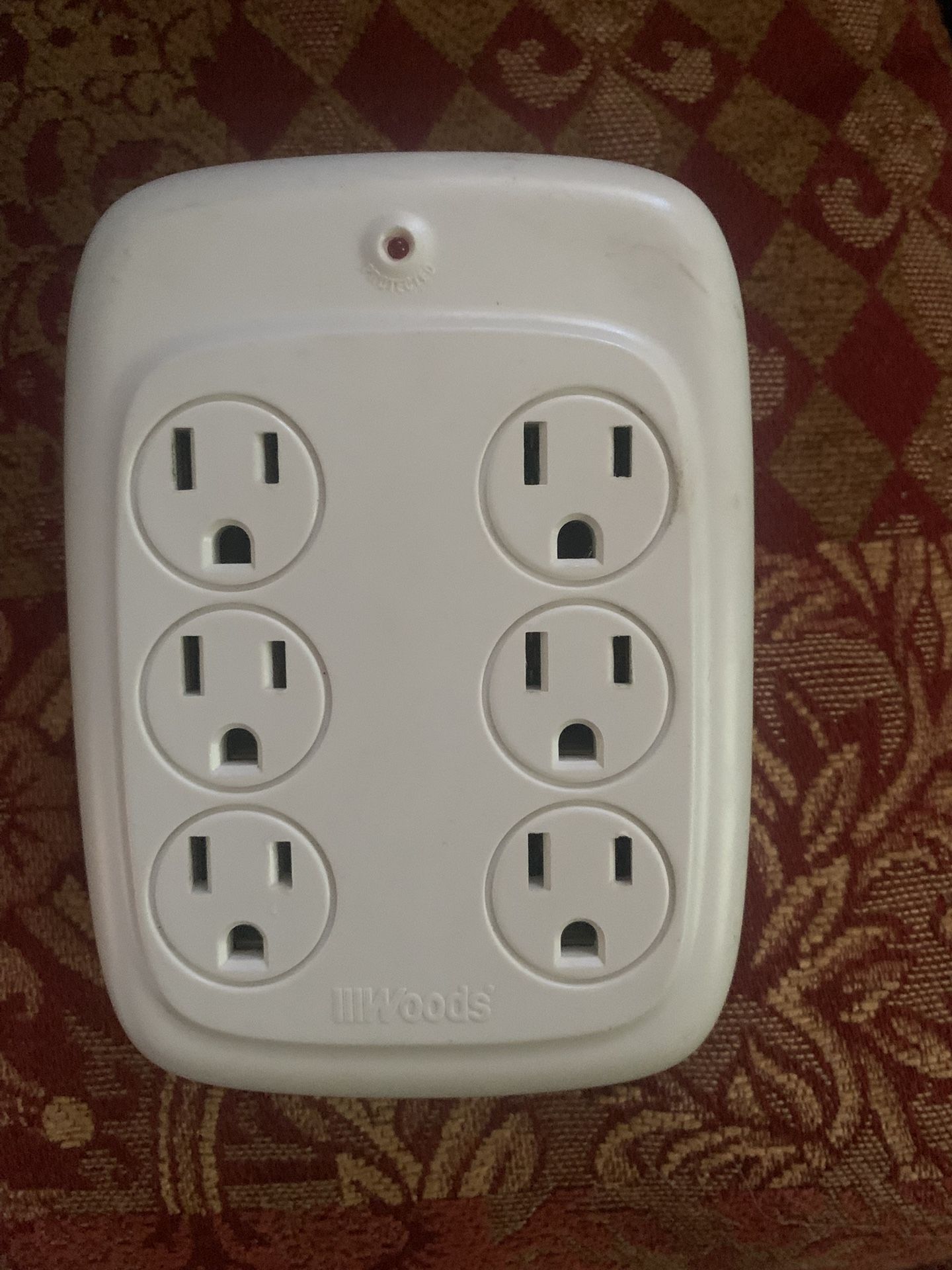 Six outlet electrical power surge protector