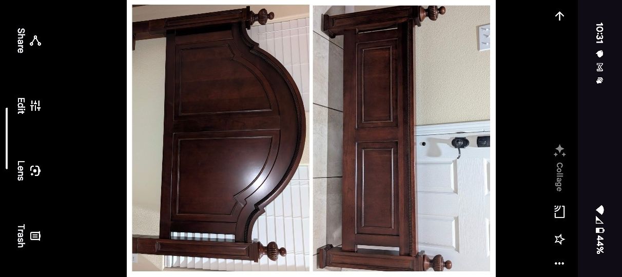 Ashley Furniture Dark Walnut Queen Bedframe /Dresser/Nightstand