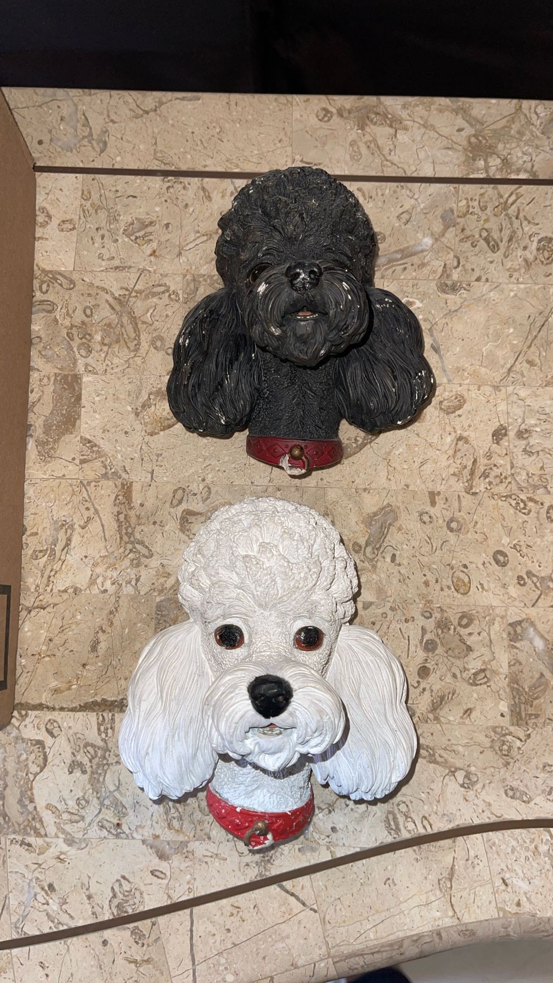 2 BOSSON Poodles Black/White 