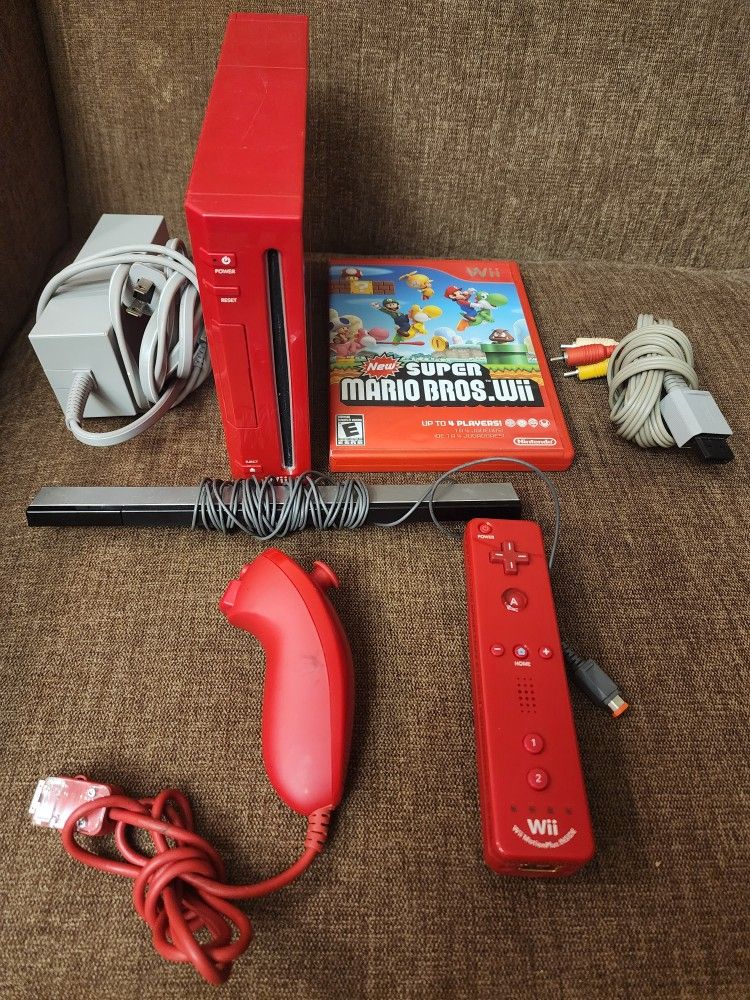 Red Mario Edition Nintendo Wii 