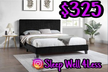 NEW QUEEN BED FRAME AND MATTRESS