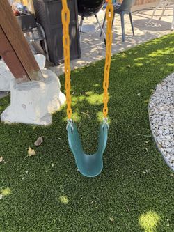 green playground swing new