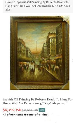 OIL PAINTING HAND PAINTED OF PARISIAN TOWERS!!