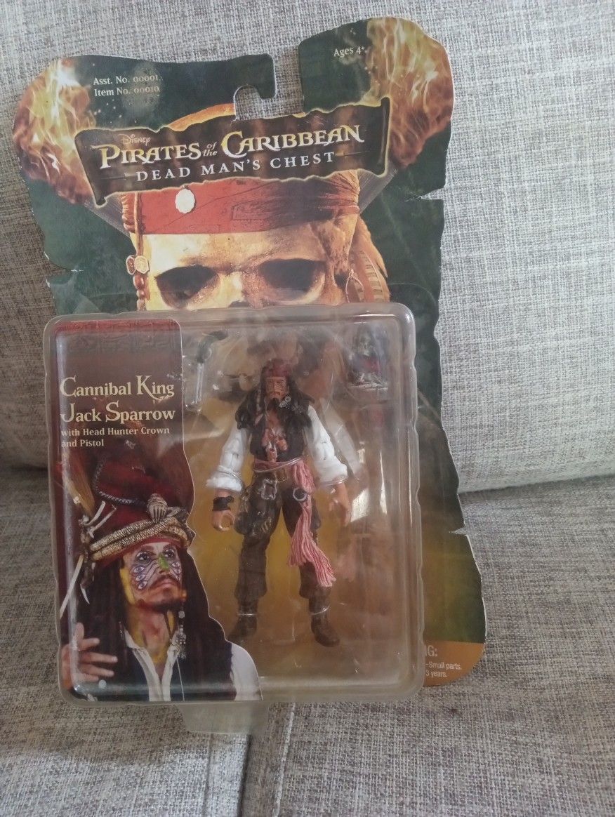Pirates Of The Caribbean Dead Man's Chest Cannibal King Jack Sparrow Action Figure