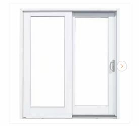 72 in. x 80 in. Smooth White Exterior and Interior Right-Hand Composite Sliding Patio Door
