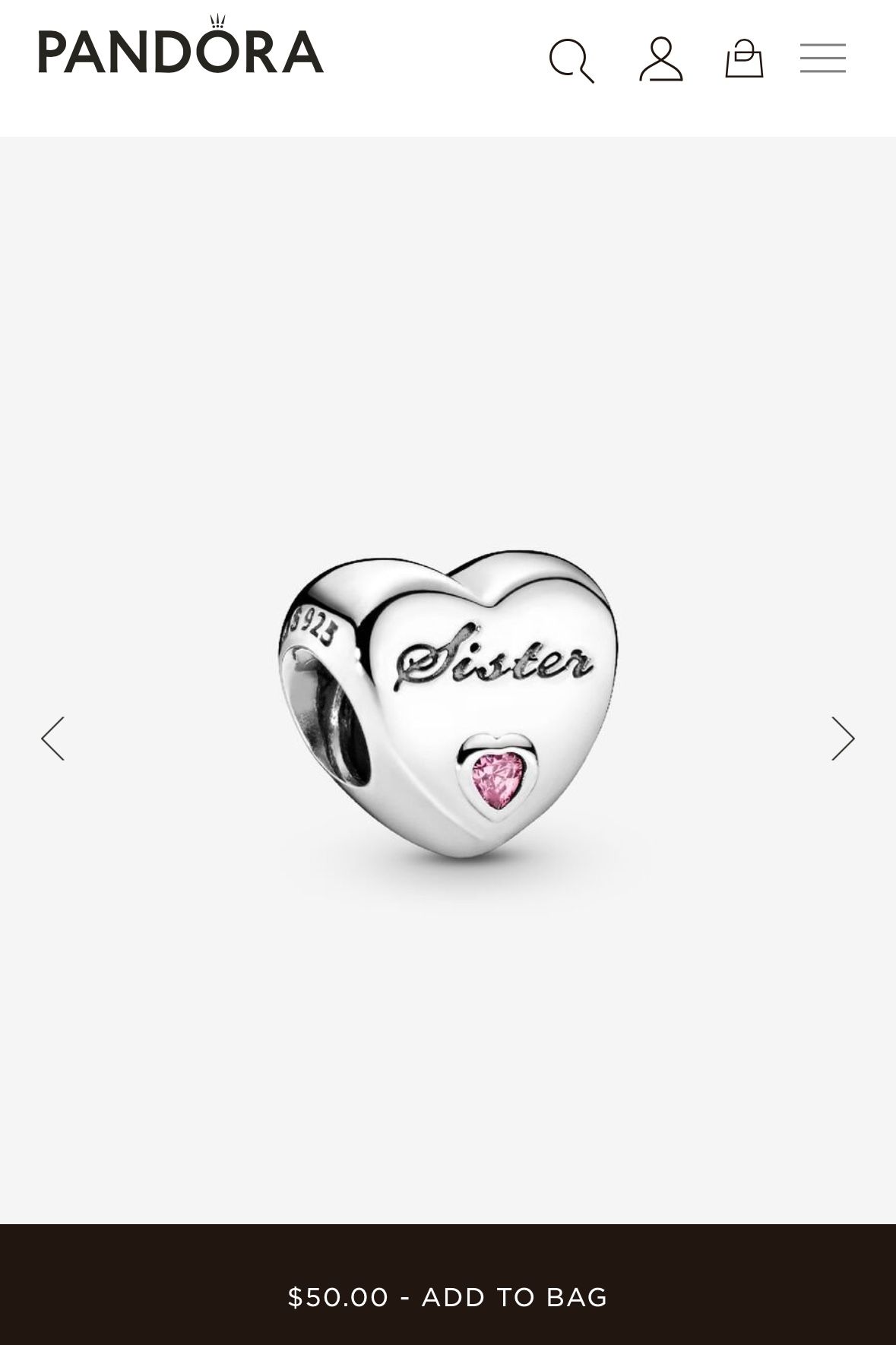 Pandora Sister Charm 