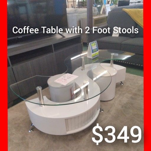 🤗 3pcs Coffee Table Set 