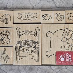 CTMH 6008 "BEDTIME SET" RUBBER STAMP SET