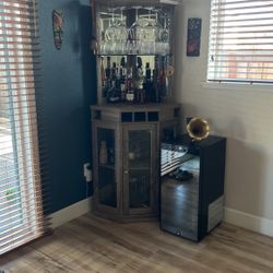Bar With Glass And Wine Storage 