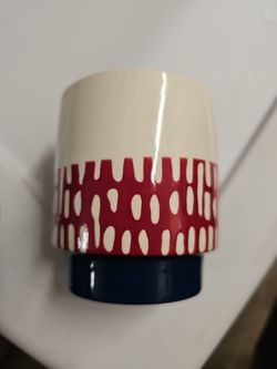 New Red White Blue Threshold Vase