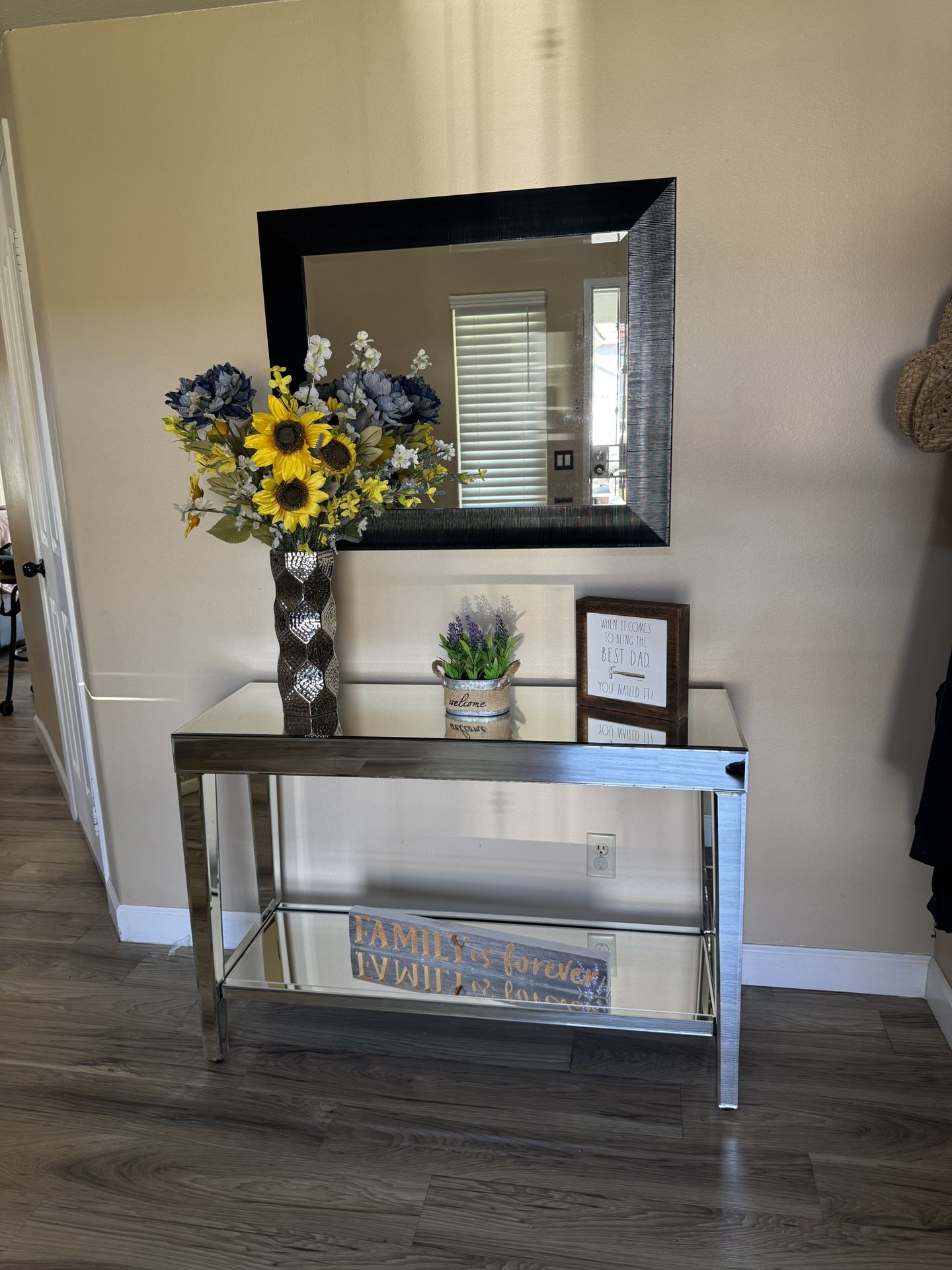 Indoor Mirror Console Table