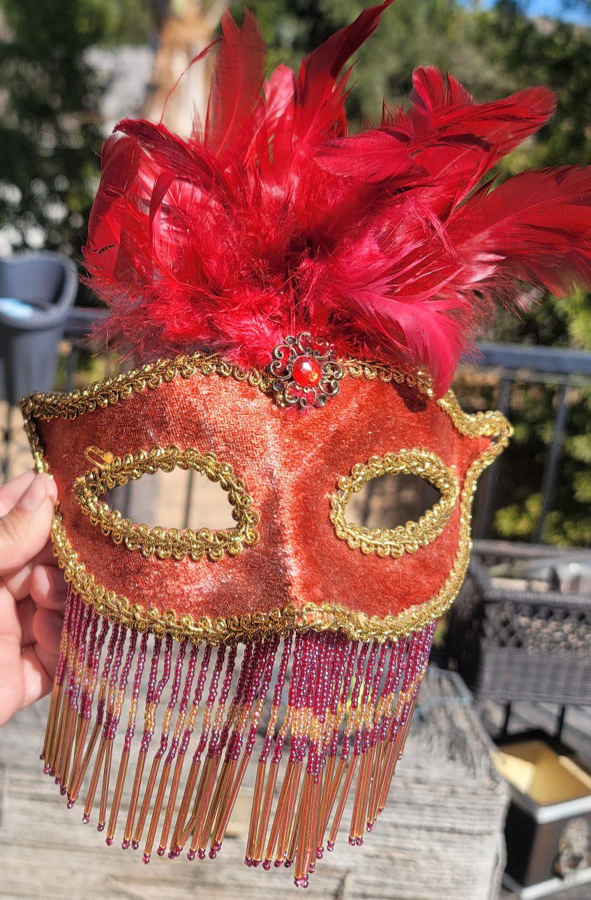 Mask Venetian Mask Masquerade With Jeweled Tassels located in la habra off of Whittier and harbor