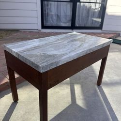 Cb2 Walnut & Marble Nightstands