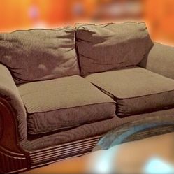 Beige Love Seat / Couch & Chair Gently Used