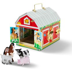 Melissa & Doug Latches Barn Toy - Sensory Activity, Doors And Locks Toy, Farm Animals Learning Toy For Kids Ages 3+