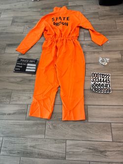 Prisoner Orange Jumpsuit Costume Size L