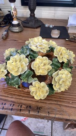Ceramic floral centerpiece