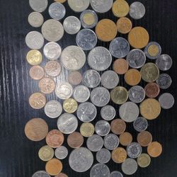 Lot of 80+ Foreign Coins – Canada, UK, Europe, Asia, Mixed Collectibles