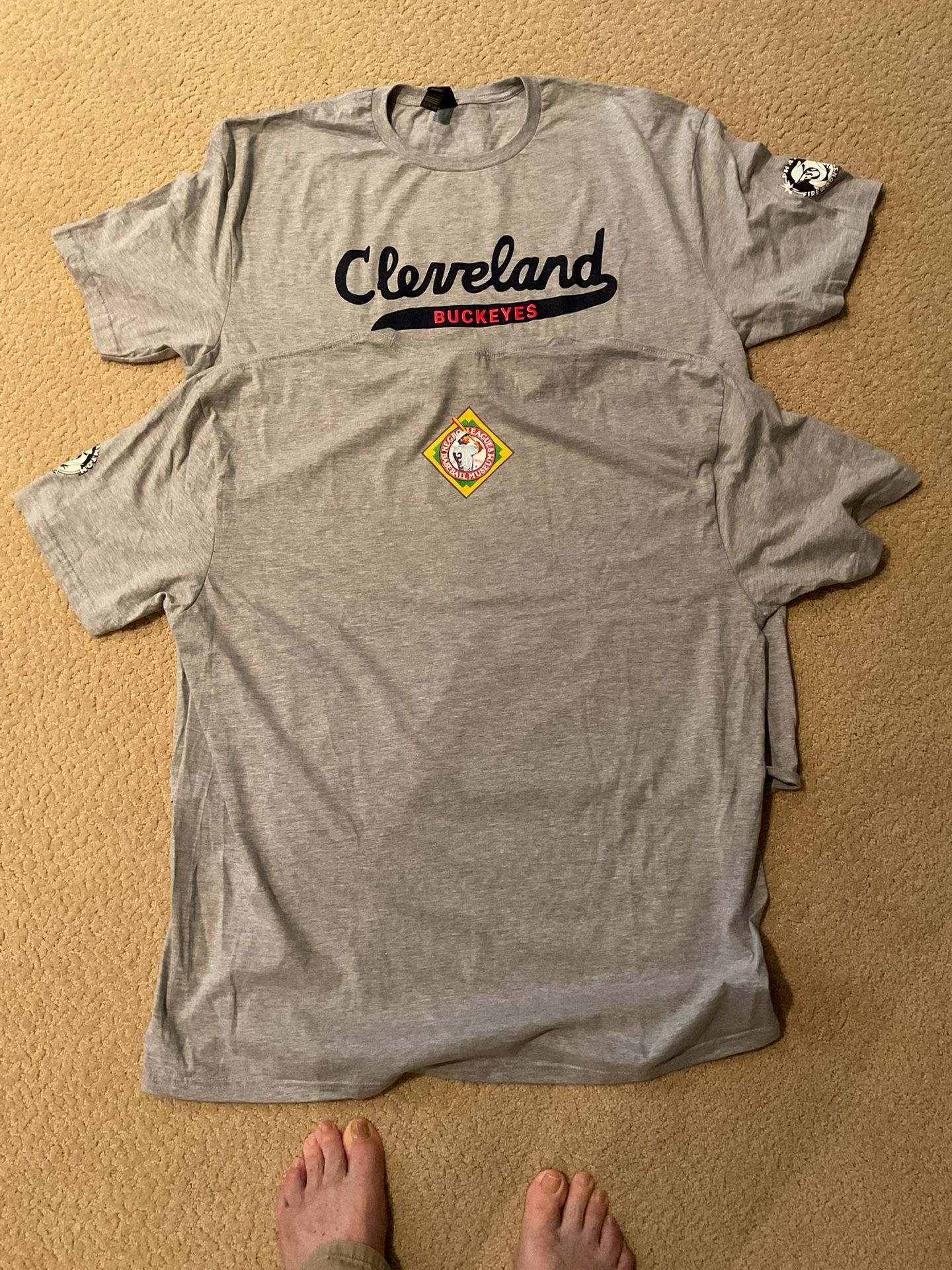 2 Cleveland Buckeyes T-shirts