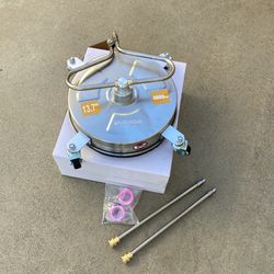 EVEAGE 13.7'' Pressure Washer Surface Cleaner with 4 Wheels Stainless Steel Surface Cleaner & Unique Bending Rod Design 2 Nozzles ,Max 4000PSI