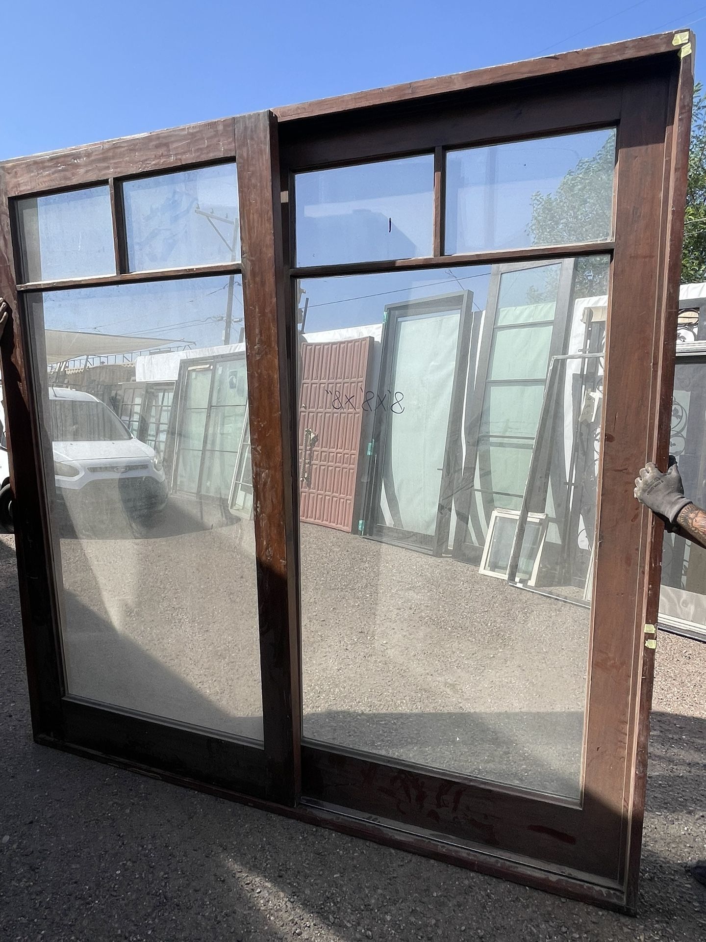 Antique Glass Door 8x8 Cash $3600