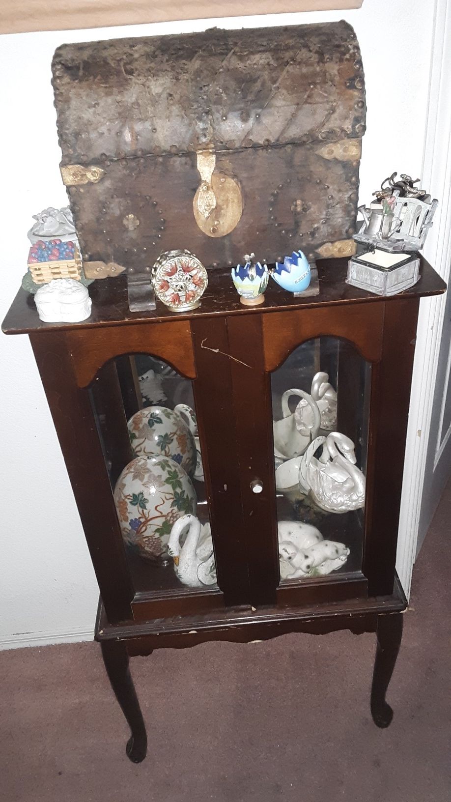 Antique mini china cabinet