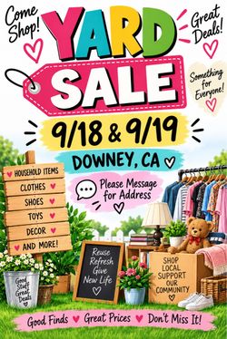 Yard sale in Downey, Ca